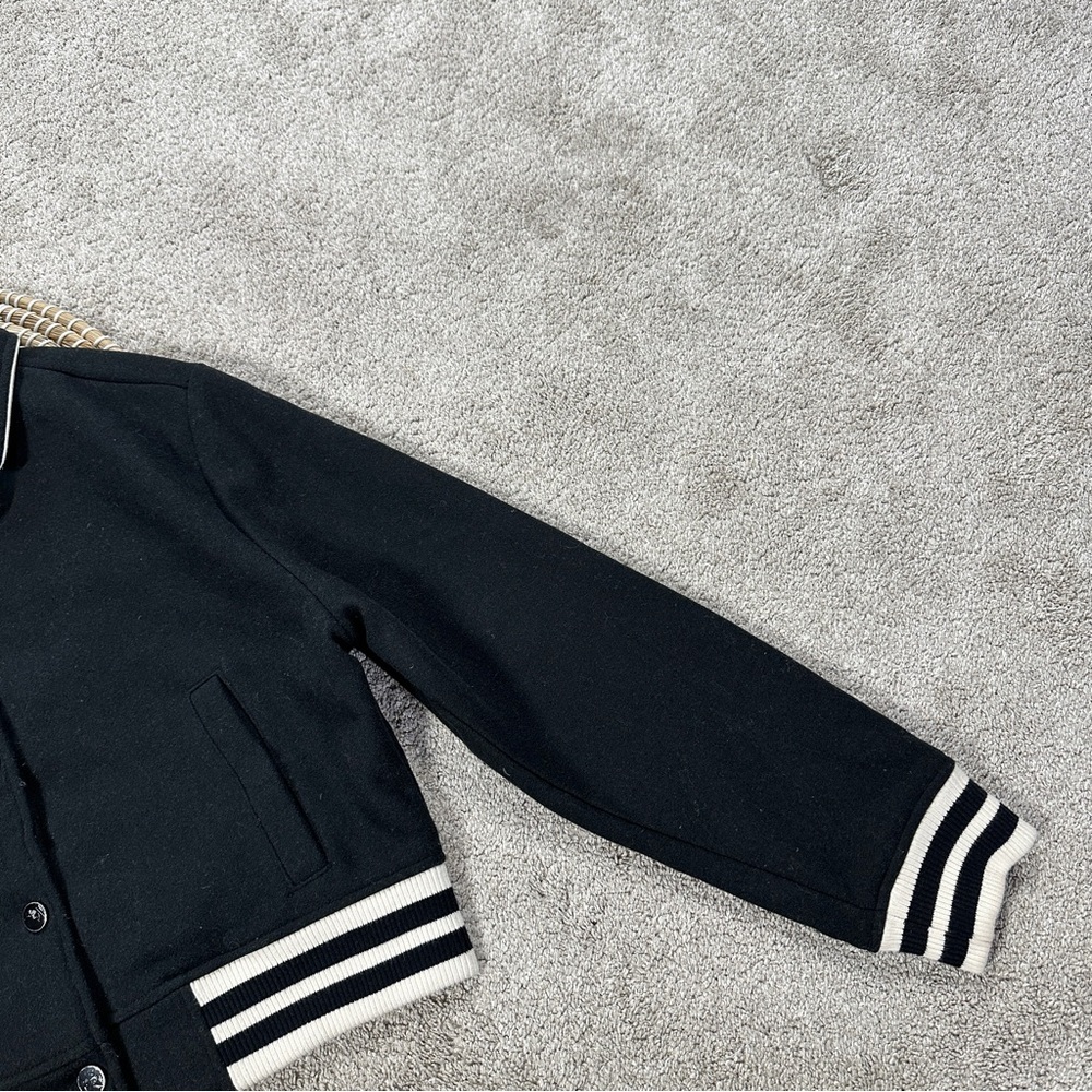 Spiritual Gangster Women's Warrior Heart Isla Jacket Crop Wool Blend in Black S - Picture 6 of 16